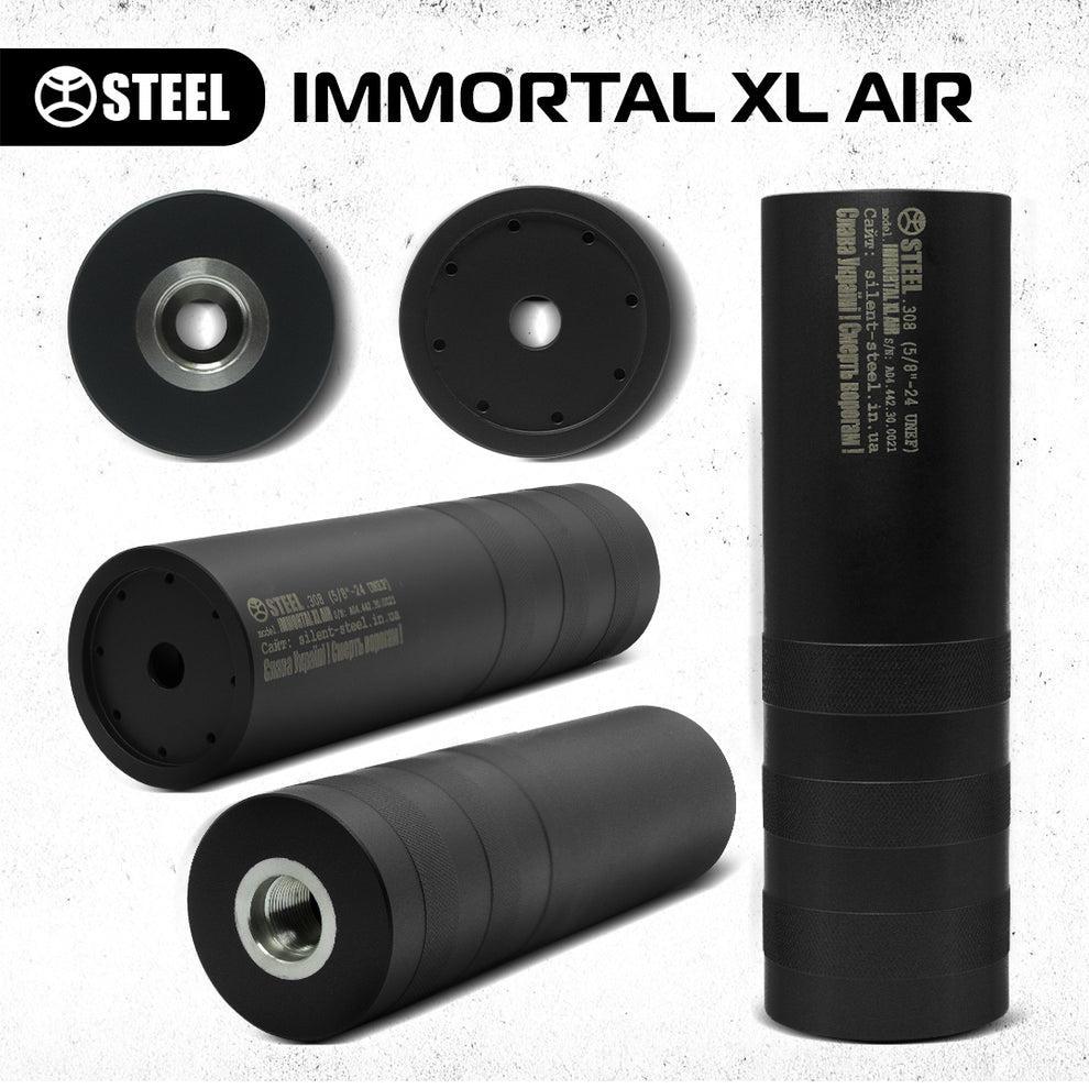 З італійською нержавіючою сталі IMMORTAL XL AIR 5.45 Різьба (м24×1,5) антиполум'я та розвантаження порохових газів Чорний