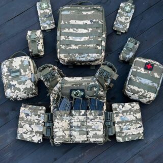 Плитоноска швидкого скидання GEN.9 + 8 підсумків Піксель