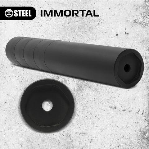 Газорозвантажений глушник із функцією гасіння дульного полум’я IMMORTAL Калібр 7.62 Різьба (14×1L ) Чорний - Зображення 2
