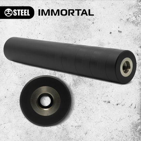 Газорозвантажений глушник із функцією гасіння дульного полум’я IMMORTAL Калібр 7.62 Різьба (14×1L ) Чорний - Зображення 3