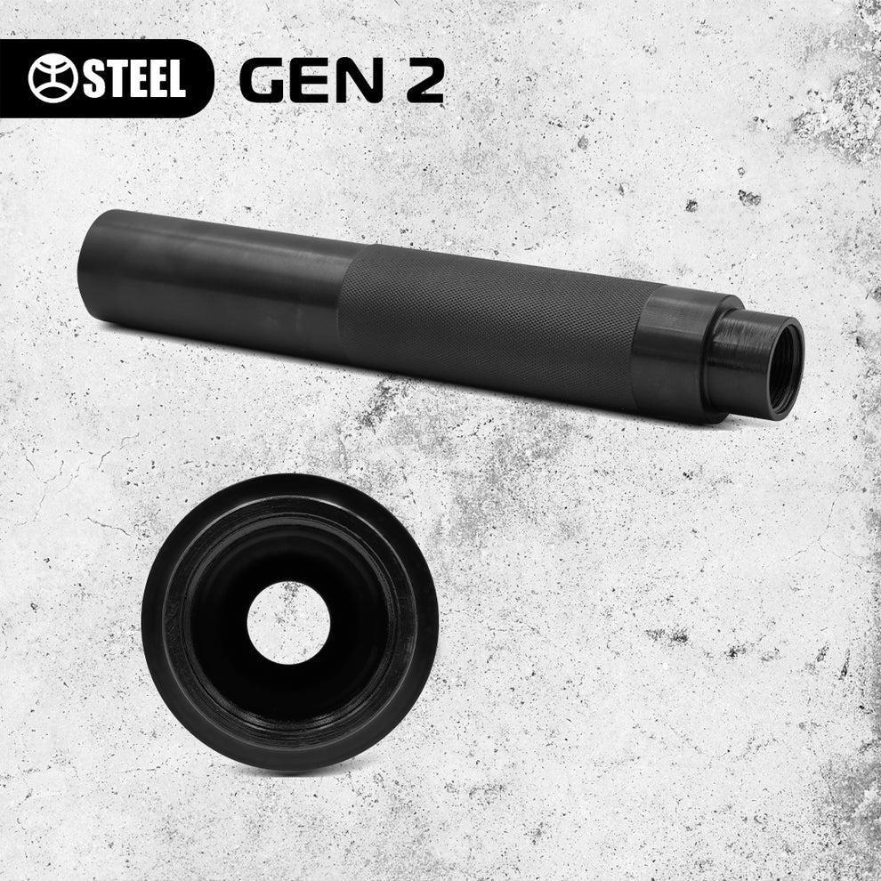 Глушник сталевий Steel Gen 2 калібр 7,62×39 мм. для СКС + Безрізьбовий адаптер для на СКС - Зображення 4