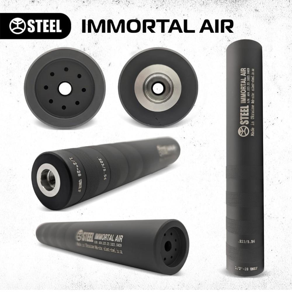 Глушник IMMORTAL AIR, калібр 9×21, різьба М15×1.0, для пістолет-карабіна (Stribog, Tsvircoon Цвіркун), Чорний.