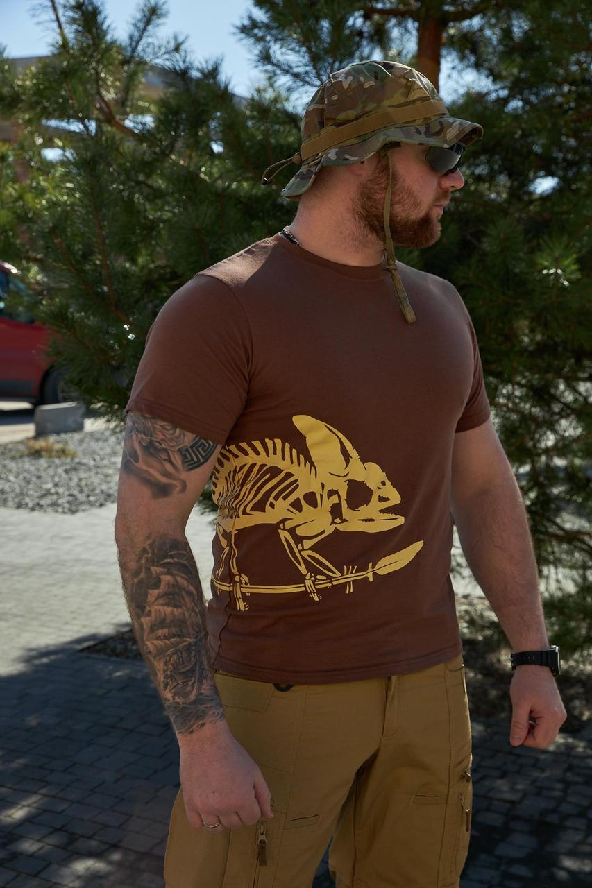 Футболка тактична T-Shirt (Full Body Skeleton) Кавова - Зображення 3