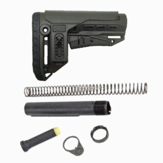 Приклад Олива DLG TBS COMPACT Mil-Spec, з регульованим підщічником та Комплект Буфера на Colt C7, M16, M4/AR15