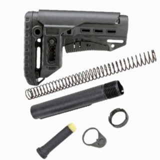 Приклад DLG TBS COMPACT Mil-Spec, з регульованим підщічником та Комплект Буфера на Colt C7, M16, M4/AR15 Чорний