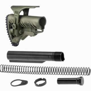 Приклад для M16/M4/AR15 FAB Defense Олива + Комплект буфера Чорний